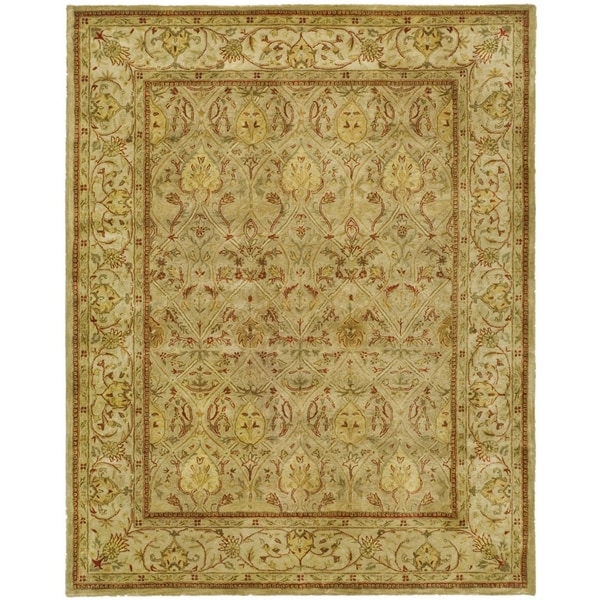 Safavieh Handmade Persian Legend Moss/ Beige Wool Rug - 9' x 12'