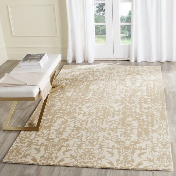Safavieh Handmade Restoration Vintage Ivory / Sand Wool Distressed Rug - 8' x 10'