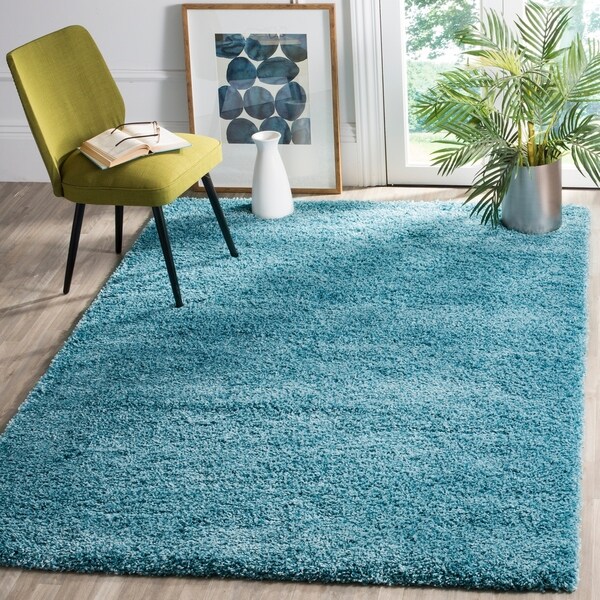 Safavieh California Cozy Plush Turquoise Shag Rug - 8' x 10'