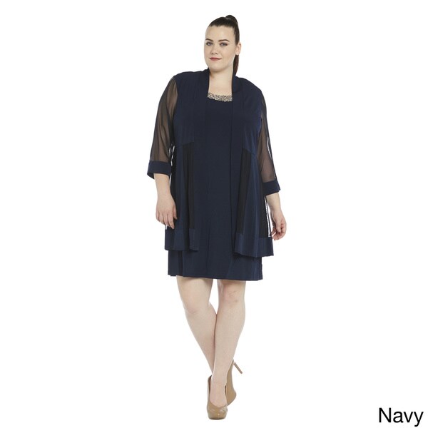 rm richards plus size jacket dress