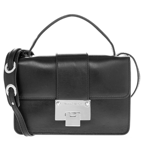 Jimmy Choo Rebel Black Smooth Leather Crossbody Purse - Free Shipping ...