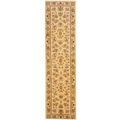 Handmade One-of-a-Kind Tabriz Wool and Silk Runner (India) - 2'5 x 10'