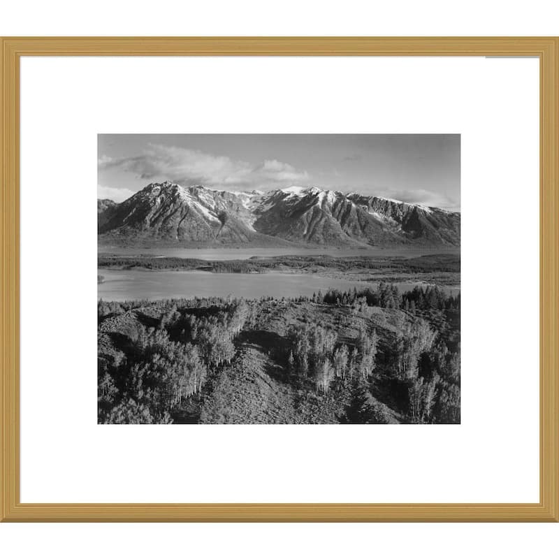 Global Gallery Ansel Adams 'view Across River Valley, Grand Teton 