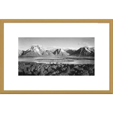 Global Gallery Ansel Adams 'Mt. Moran and Jackson Lake from Signal Hill, Grand Teton National Park'