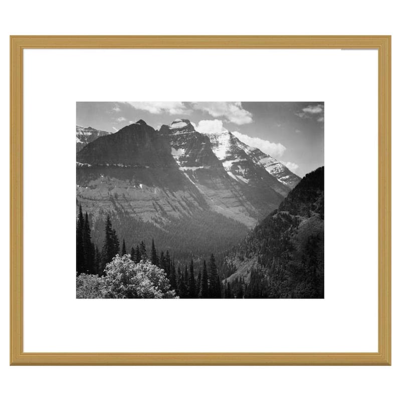 Global Gallery Ansel Adams 'Snow Covered Mountains, Glacier National ...