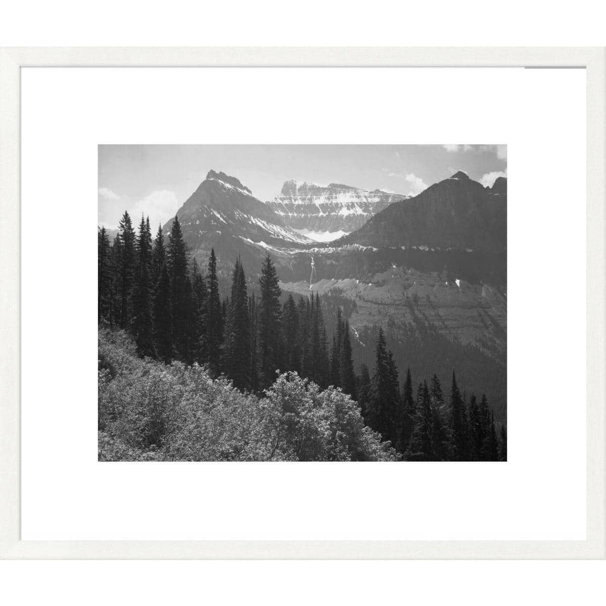 Global Gallery Ansel Adams 'Trees, Bushes and Mountains, Glacier ...