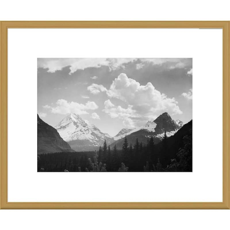 Global Gallery Ansel Adams 'mountains And Clouds, Glacier National Park 