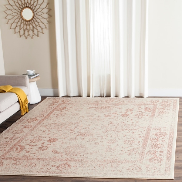 Safavieh Adirondack Vintage Distressed Ivory / Rose Rug - 9' x 12'
