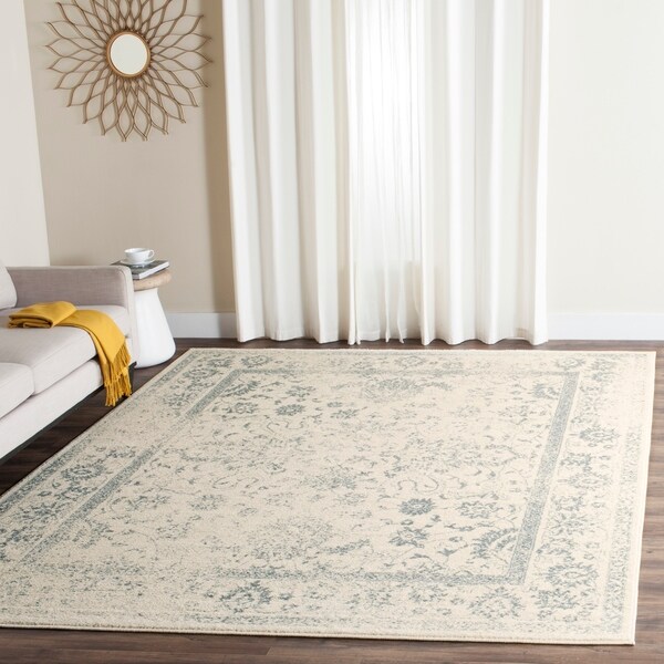 Safavieh Adirondack Vintage Distressed Ivory / Slate Grey Rug - 8' x 10'