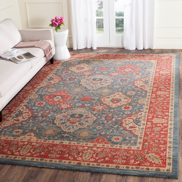 Safavieh Mahal Traditional Grandeur Navy/ Red Rug - 8' x 11'