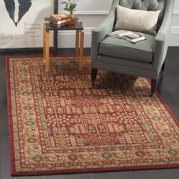 Safavieh Mahal Traditional Grandeur Red/ Natural Rug - 10' x 14'
