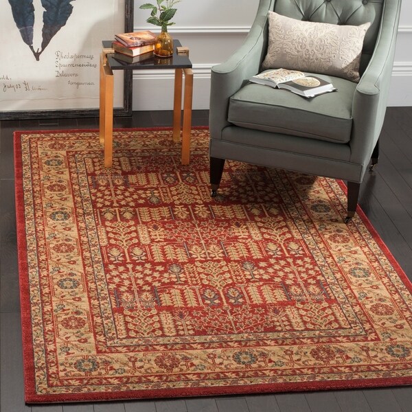 Safavieh Mahal Traditional Grandeur Red/ Natural Rug - 10' x 14'