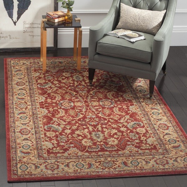 Safavieh Mahal Traditional Grandeur Red/ Natural Rug - 10' x 14'