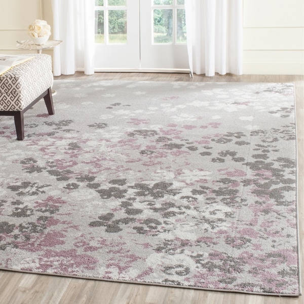 Safavieh Adirondack Vintage Floral Light Grey / Purple Rug - 9' x 12'