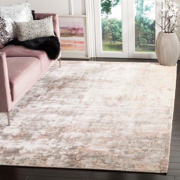 Safavieh Handmade Mirage Modern Watercolor Pink Viscose Rug - 8' x 10'