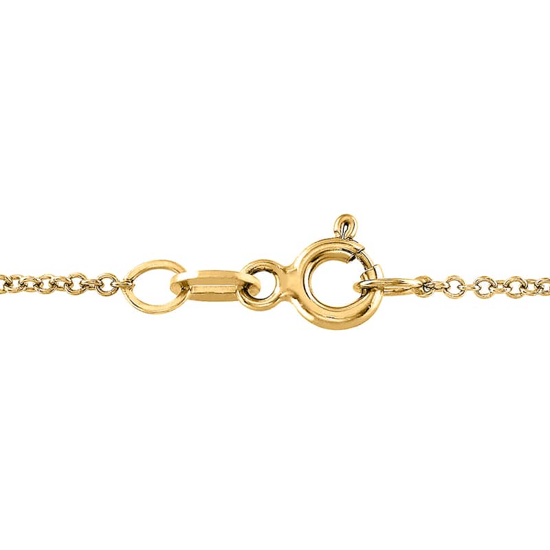 Kobelli 0.50 Carat Moissanite 14k Solid Gold Round Bezel Solitaire Lucy Necklace (GH/VS)