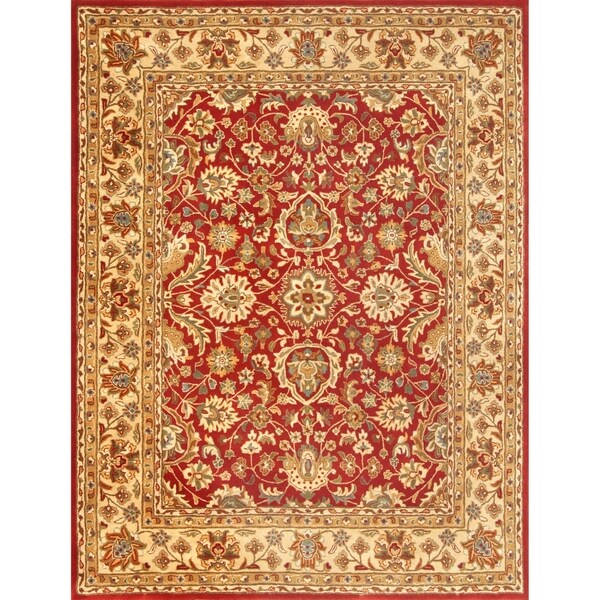 Safavieh Hand-tufted English Manor Red/ Beige Wool Rug - 8' x 10'