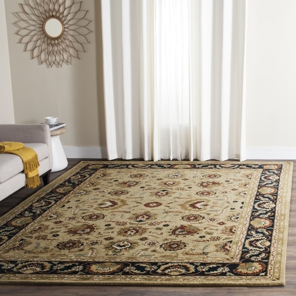 Safavieh Handmade English Manor Sage/ Navy Wool Rug - 8' x 10'
