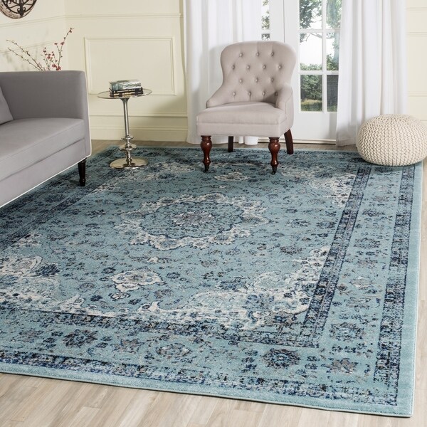 Safavieh Evoke Vintage Oriental Light and Dark Blue Distressed Rug - 10' x 14'