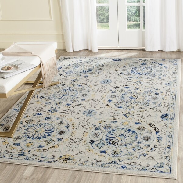 Safavieh Evoke Vintage Ivory / Blue Distressed Rug - 9' x 12'