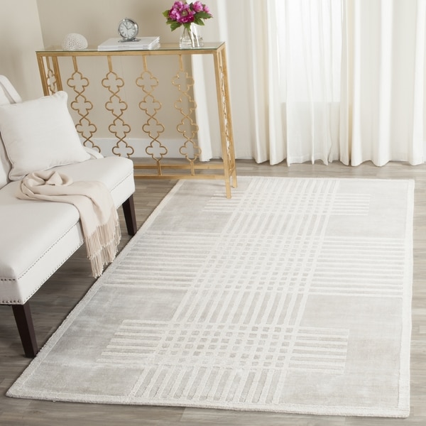 Safavieh Handmade Mirage Modern Ivory Banana Art Silk Rug - 9' x 12'