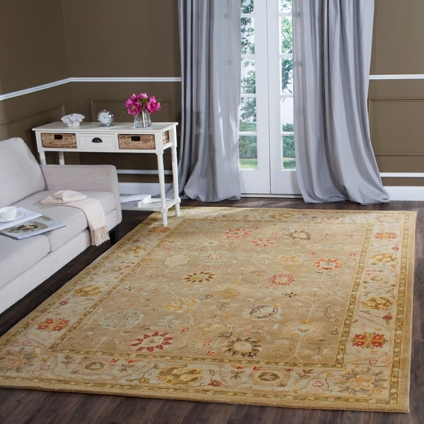 Safavieh Handmade Antiquity Taupe/ Beige Wool Rug - 7'6 x 9'6