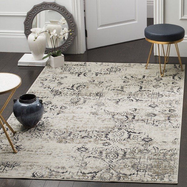 Safavieh Artifact Vintage Charcoal/ Cream Distressed Rug - 8' x 10'