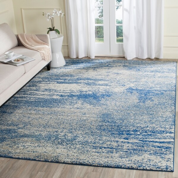 Safavieh Evoke Vintage Modern Abstract Navy / Ivory Distressed Rug - 9' x 12'