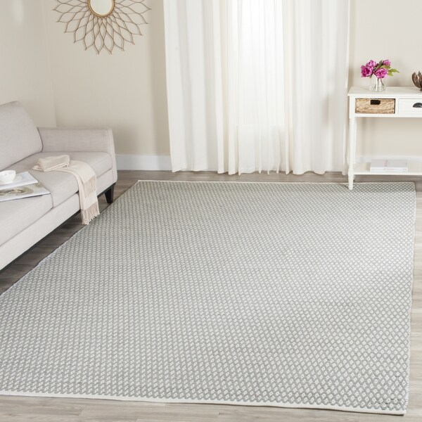 Safavieh Handmade Boston Flatweave Grey Cotton Rug - 8' x 10'