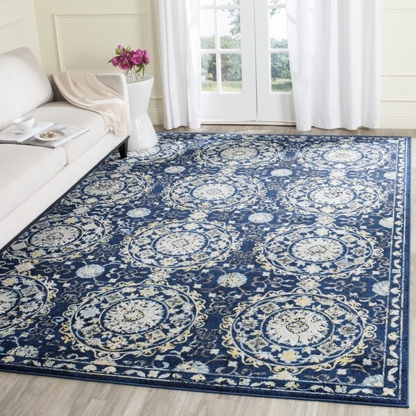 Safavieh Evoke Vintage Navy Blue/ Ivory Distressed Rug - 8' x 10'