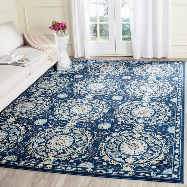 Safavieh Evoke Vintage Navy Blue/ Ivory Distressed Rug - 8' x 10'