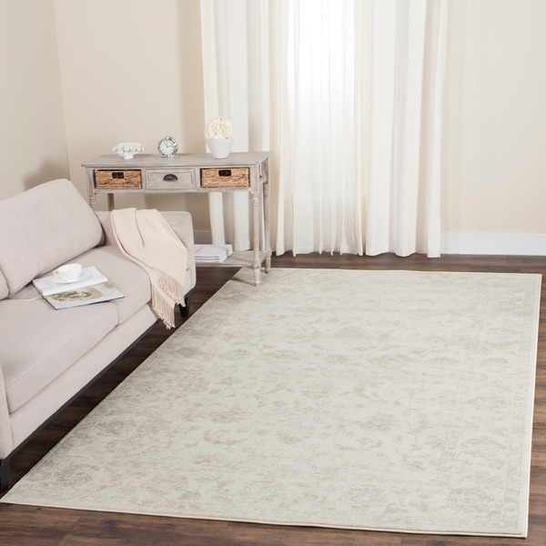 Safavieh Carnegie Vintage Cream/ Light Grey Distressed Rug - 9' x 12'