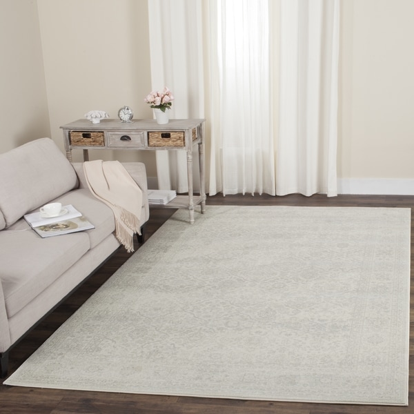 Shop Safavieh Carnegie Vintage Cream/ Light Grey Distressed Rug 8' x
