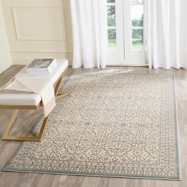 Safavieh Brilliance Vintage Cream/ Sage Green Distressed Rug - 6'7 x 9'2