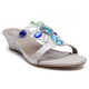 preview thumbnail 1 of 6, Women's 'Ralph' Gemstone Metallic Wedge Sandals
