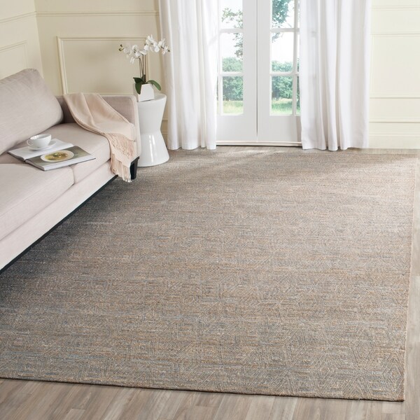 Safavieh Cape Cod Handmade Grey / Sand Jute Natural Fiber Rug - 9' x 12'