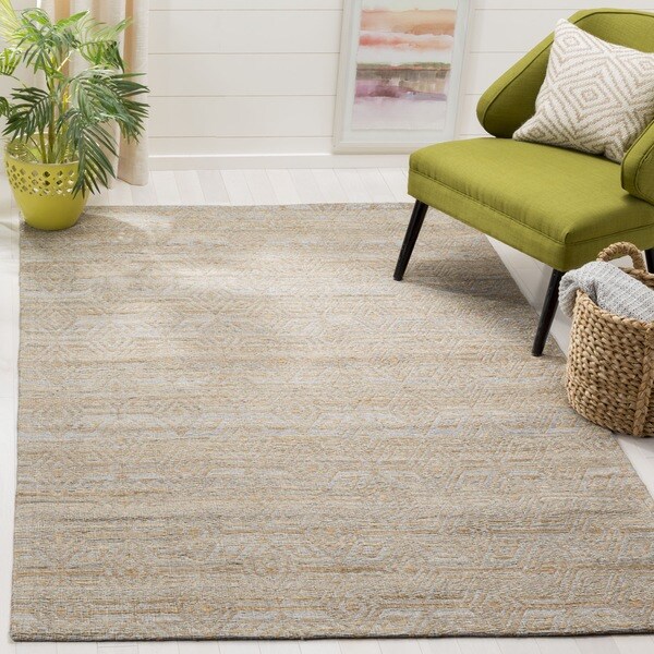 Safavieh Cape Cod Handmade Grey / Sand Jute Natural Fiber Rug - 9' x 12'
