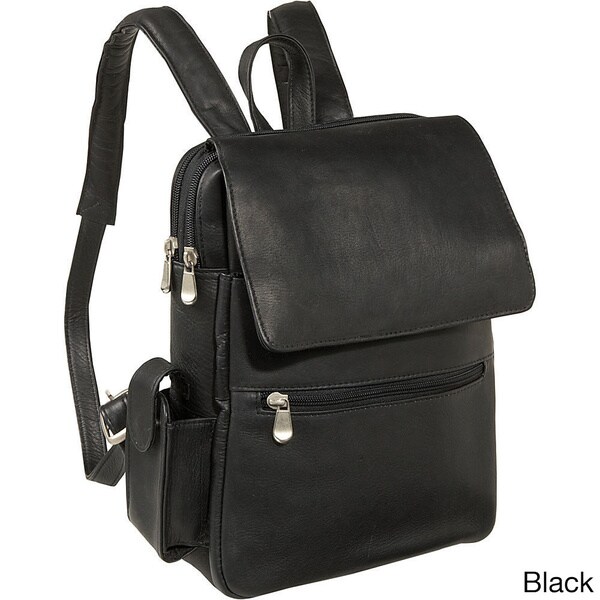 leather backpack with luggage sleeve