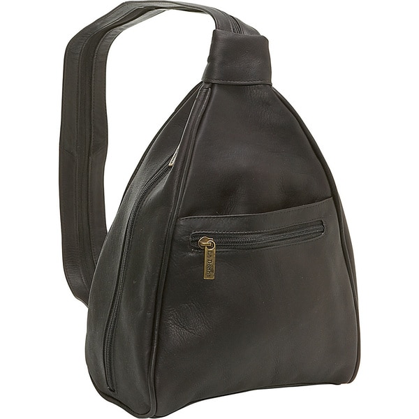 Shop LeDonne Leather Women&#39;s Leather Convertible Sling Strap Backpack - On Sale - Free Shipping ...