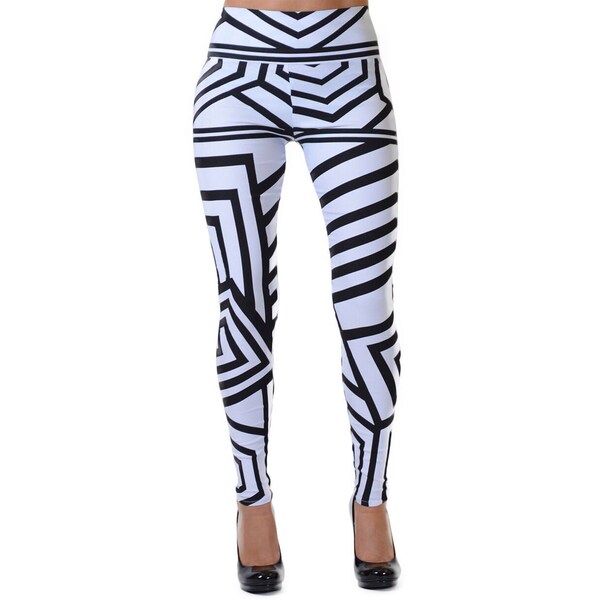 Shop Women's Striped High-waisted Form-fitting Pants - On Sale - Free ...