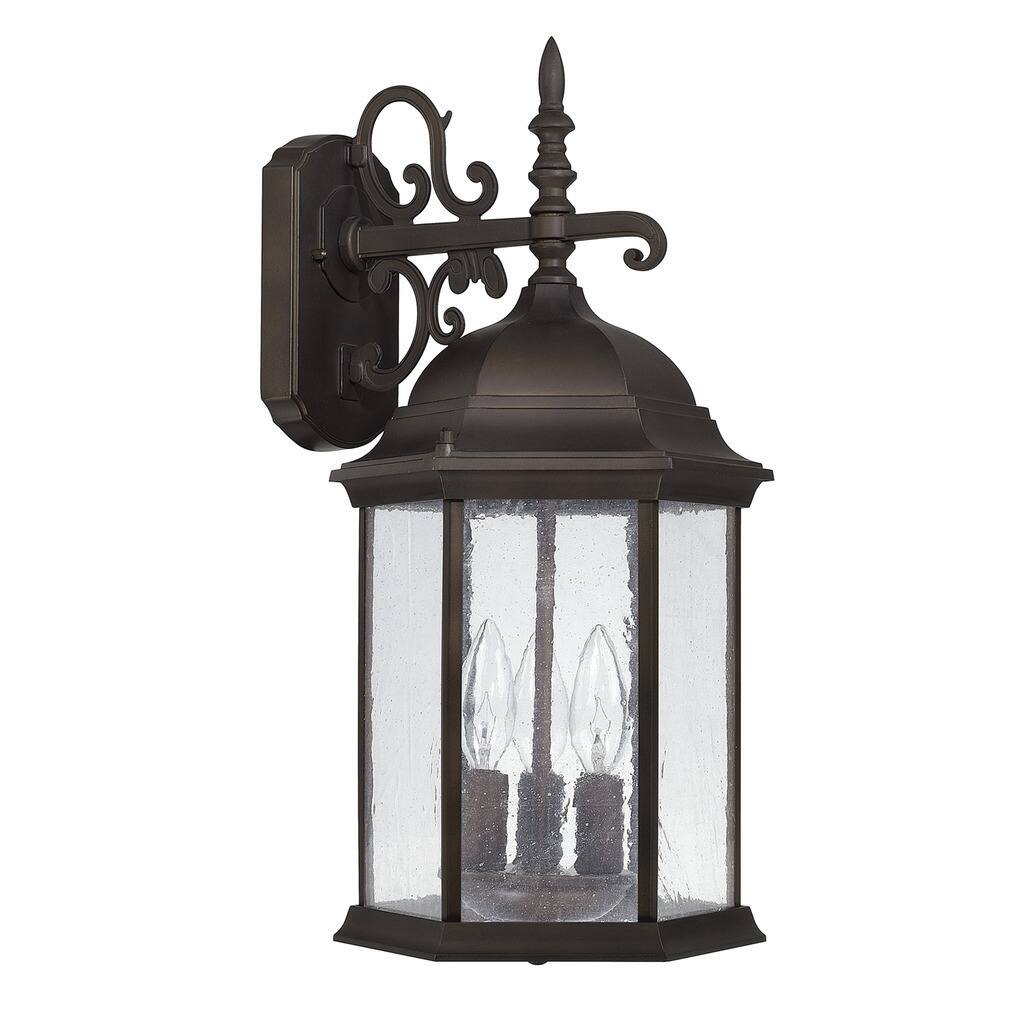 Main Street 3-light Old Bronze Outdoor Wall Lantern