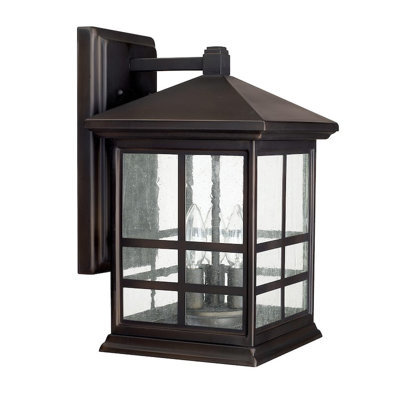 Preston 3-light Old Bronze Outdoor Wall Lantern