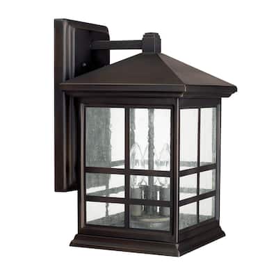 Preston 3-light Old Bronze Outdoor Wall Lantern