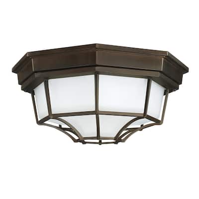 2-light Outdoor Flush Mount