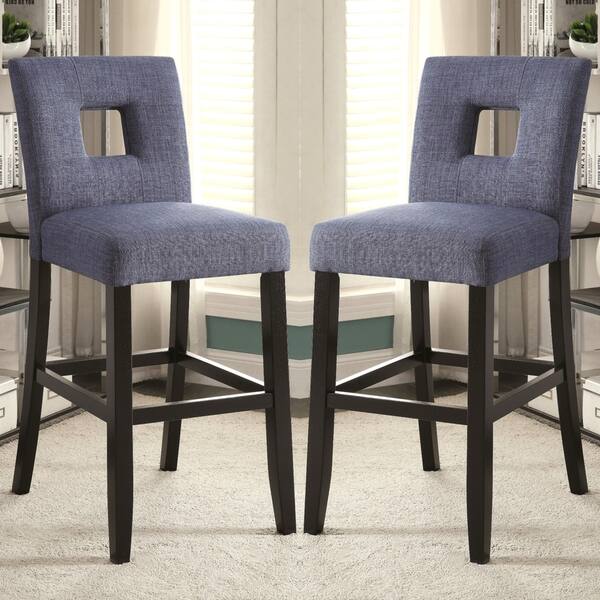 Blue Upholstered Bar Stools - Stools Item