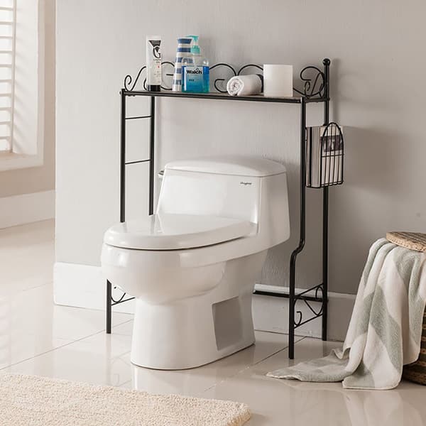 what size shelf above toilet