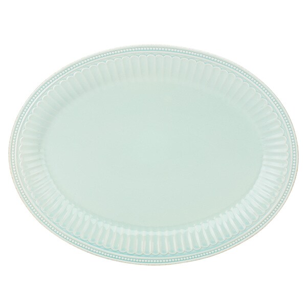 lenox french perle groove blue oval plat