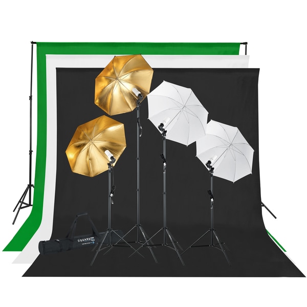 Square Perfect Photography Studio Lighting And Background Kit W Square Perfect Photography Studio Lighting And Background Kit W Muslin Backdrops