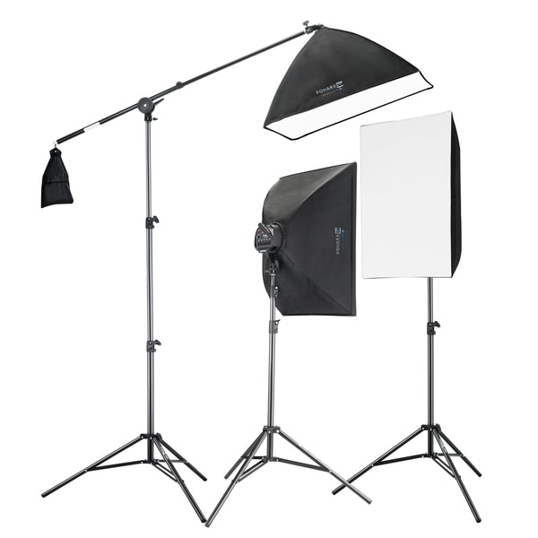 2275W Digital Video Softbox Lighting Kit Boom Set 2 Softboxes and a