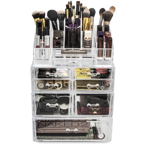 Shop Large Acrylic 7 Drawer Makeup Organizer With Sectional Free